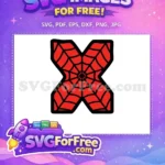 Free Red Web Free Spiderman Emblem Superhero Free SVG - Instant Download