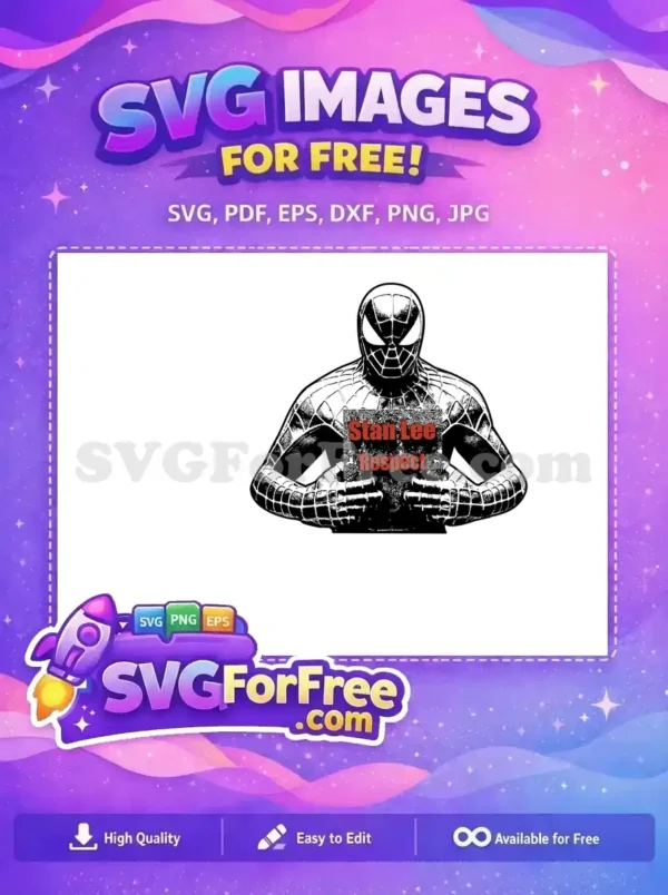 Free Stan Lee Free Respect Spiderman Free SVG