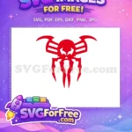 Free Red Spider Silhouette Free Superhero Emblem Spiderman Free SVG - Instant Download