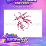 Free Crimson Spider Detailed Outline Free Spooky Halloween Free SVG - Instant Download