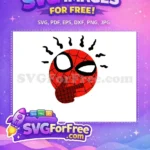 Free Red Webbed Wink Free Thinking Spiderman Free SVG - Instant Download