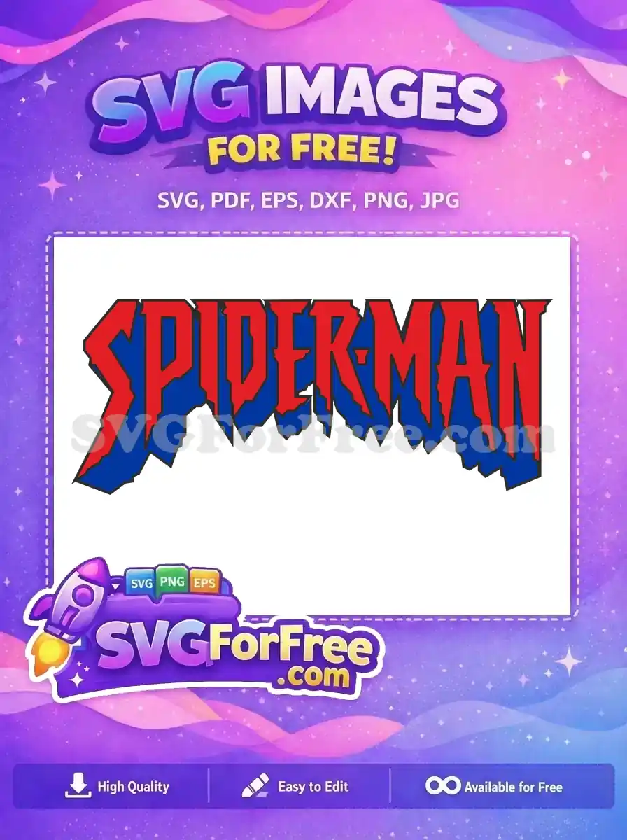 Free Sharp Edges Free Blue Accents Spiderman Free SVG
