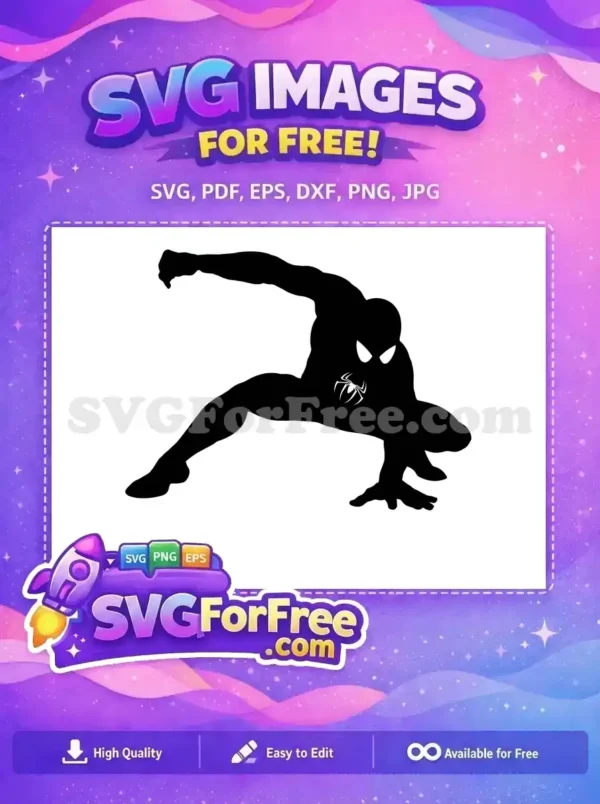 Free Leaping Silhouette Free Superhero Spiderman Movie Free SVG