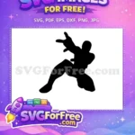 Free Silhouette Pose Free Black Spiderman Hero Free SVG - Instant Download