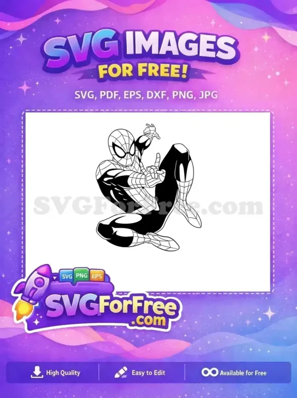 Free Intense Focus Free Masked Hero Spiderman Free SVG