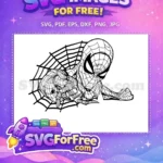 Free Web Shooter Free Crouching Pose Spiderman Free SVG - Instant Download