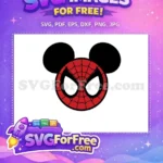 Free Red Spiderman Mask Free Web Detail Spiderman Free SVG - Instant Download