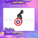 Free Leaning Silhouette Free Captain America Shield Spiderman Free SVG - Instant Download