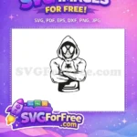 Free Hoodie Spiderman Free Arms Crossed Movie Free SVG - Instant Download