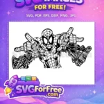 Free Web Shooter Free Black Outline Spiderman Free SVG - Instant Download