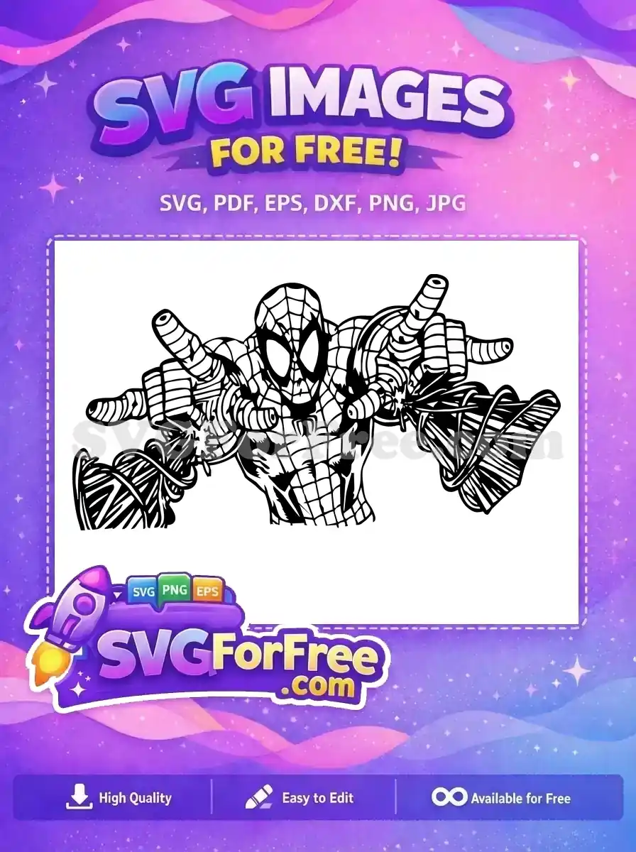 Free Web Shooter Free Black Outline Spiderman Free SVG