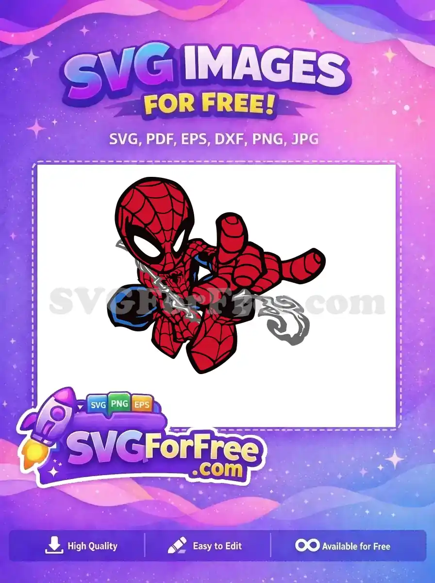 Free Leaping Hero Free Web Detail Spiderman Free SVG 2