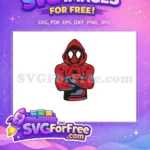 Free Hoodie Spiderman Free Crossed Arms Superhero Free SVG - Instant Download