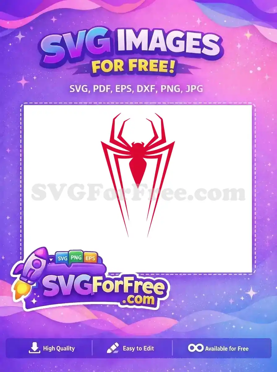 Free Red Spider Emblem Free Superhero Logo Spiderman Free SVG 1