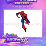 Free Leaping Hero Free Red Blue Spiderman Free SVG 2 - Instant Download