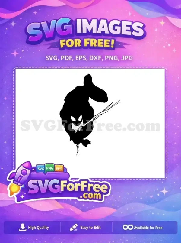 Free Silhouette Web Free Swinging Spiderman Movie Free SVG
