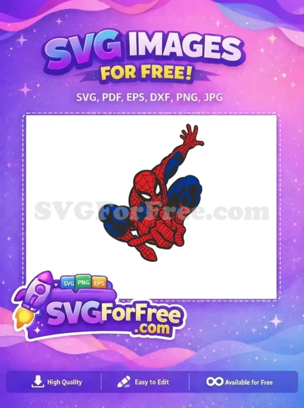 Free Red Blue Web Spiderman Free Dynamic Pose Movie Free SVG