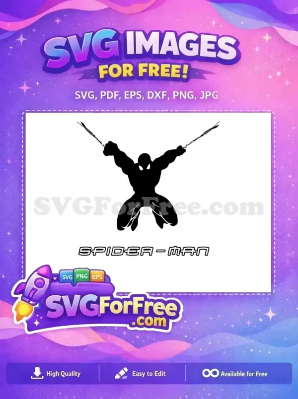Free Web Swinging Free Silhouette Spiderman Free SVG Free Web Swinging Free Silhouette Spiderman Free SVG