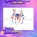 Free Red Blue Splatter Free Spiderman Logo Movie Free SVG - Instant Download