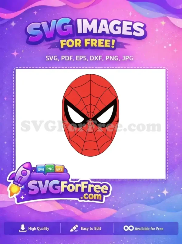 Free Red Mask Free Black Web Spiderman Free SVG 1