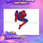 Free Dynamic Pose Free Webbed Suit Spiderman Free SVG 1 - Instant Download
