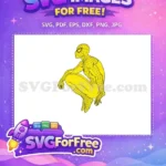 Free Crouching Pose Free Yellow Suit Spiderman Free SVG - Instant Download