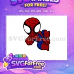 Free Red Blue Suit Free Crouching Pose Spiderman Free SVG - Instant Download