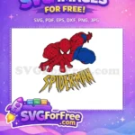 Free Leaping Action Free Red Blue Spiderman Free SVG - Instant Download