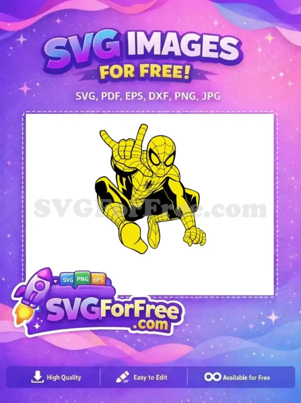 Free Shaka Sign Free Yellow Suit Spiderman Free SVG