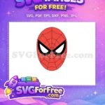 Free Red Mask Free Spiderman Face Marvel Free SVG - Instant Download