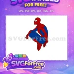 Free Crouching Pose Free Red Blue Spiderman Free SVG 1 - Instant Download