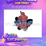 Free Crouching Pose Free Red and Blue Spiderman Free SVG 2 - Instant Download