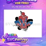 Free Crouching Hero Free Red Blue Spiderman Free SVG 2 - Instant Download
