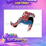 Free Dynamic Pose Free Red and Blue Spiderman Free SVG 2 - Instant Download