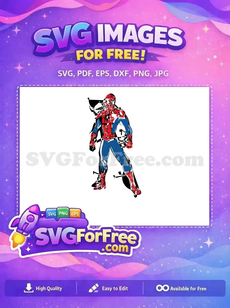 Free Classic Spiderman Free Red Blue Suit Spiderman Free SVG