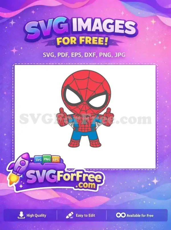Free Thumbs Up Free Chibi Style Spiderman Free SVG Free Thumbs Up Free Chibi Style Spiderman Free SVG