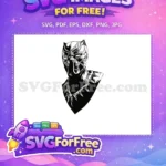 Free Detailed Mask Free Necklace Black Panther Free SVG - Instant Download