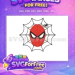 Free Red Mask Free Spiderweb Silhouette Spiderman Free SVG - Instant Download