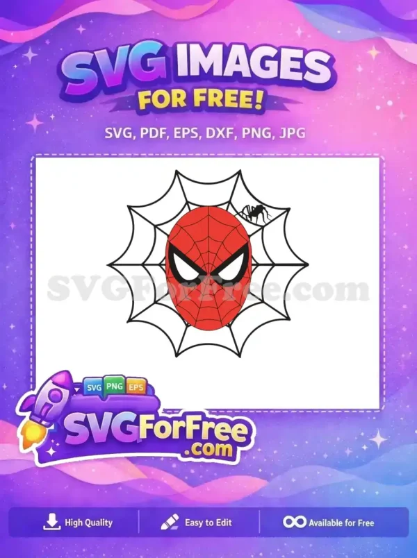 Free Red Mask Free Spiderweb Spiderman Movie Free SVG 3