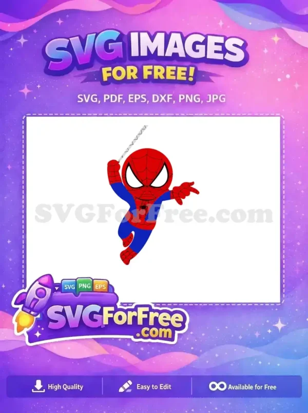 Free Swinging Pose Free Web Shooter Spiderman Free SVG