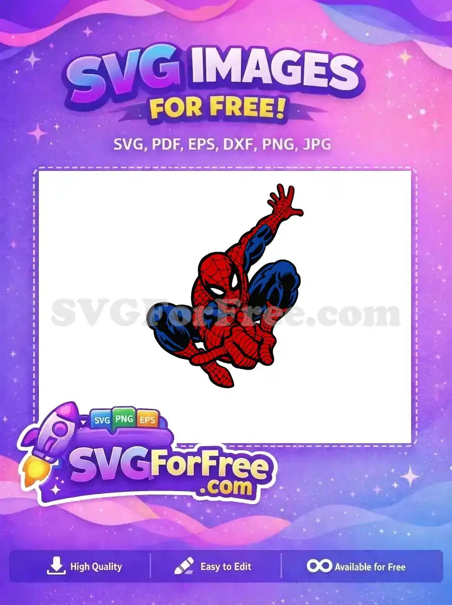 Free Red Blue Spiderman Web Slinger Free Action Pose Movie Free SVG