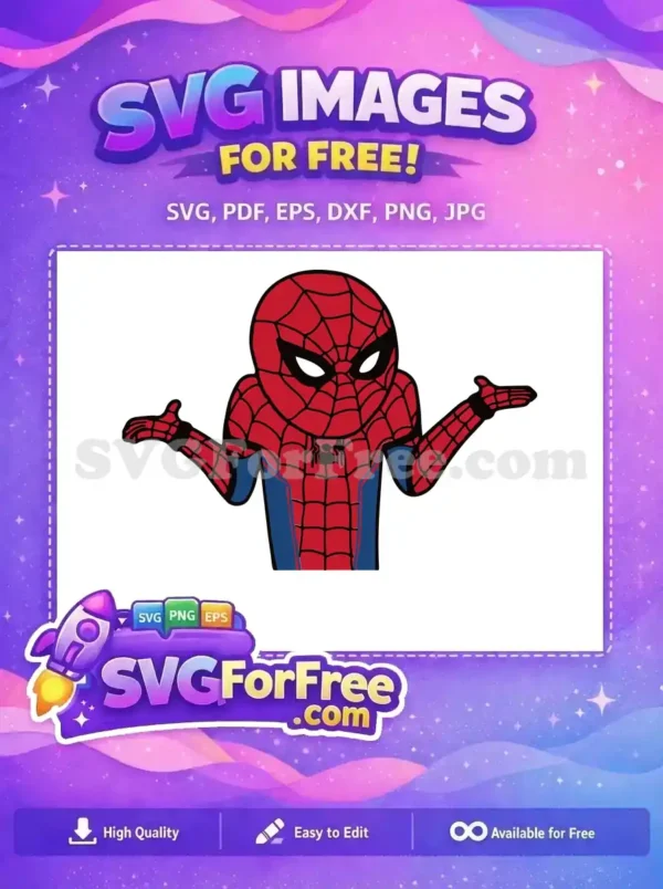 Free Red Spiderman Shrugging Shoulders Free No Way Home Free SVG
