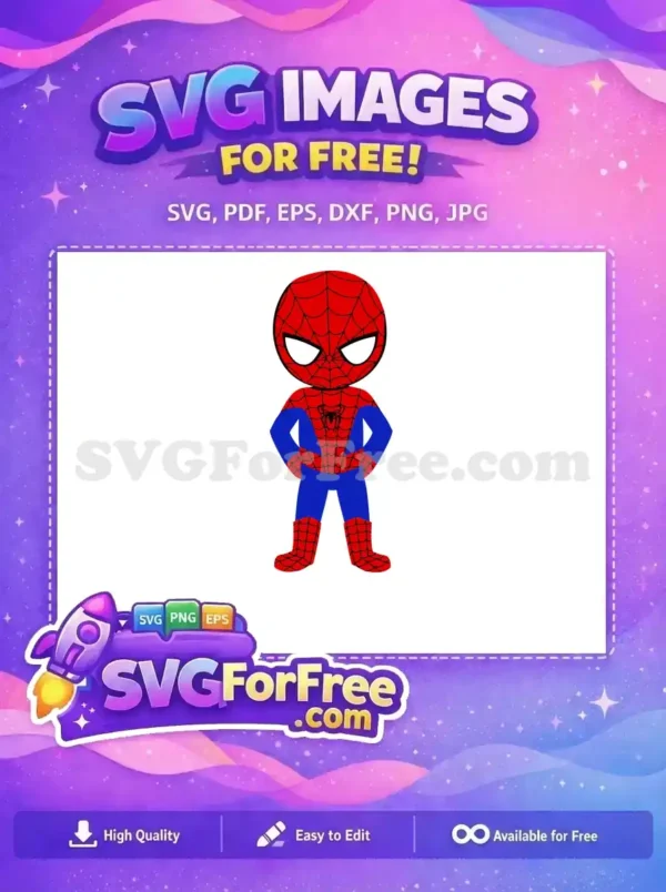 Free Red Blue Suit Free Confident Pose Spiderman Free SVG