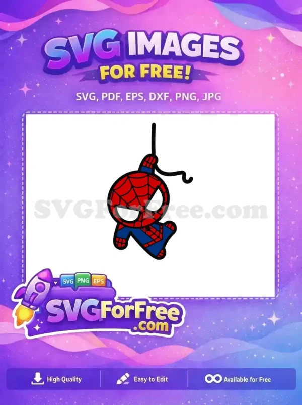 Free Red Webbing Free Blue Suit Spiderman Free SVG 3