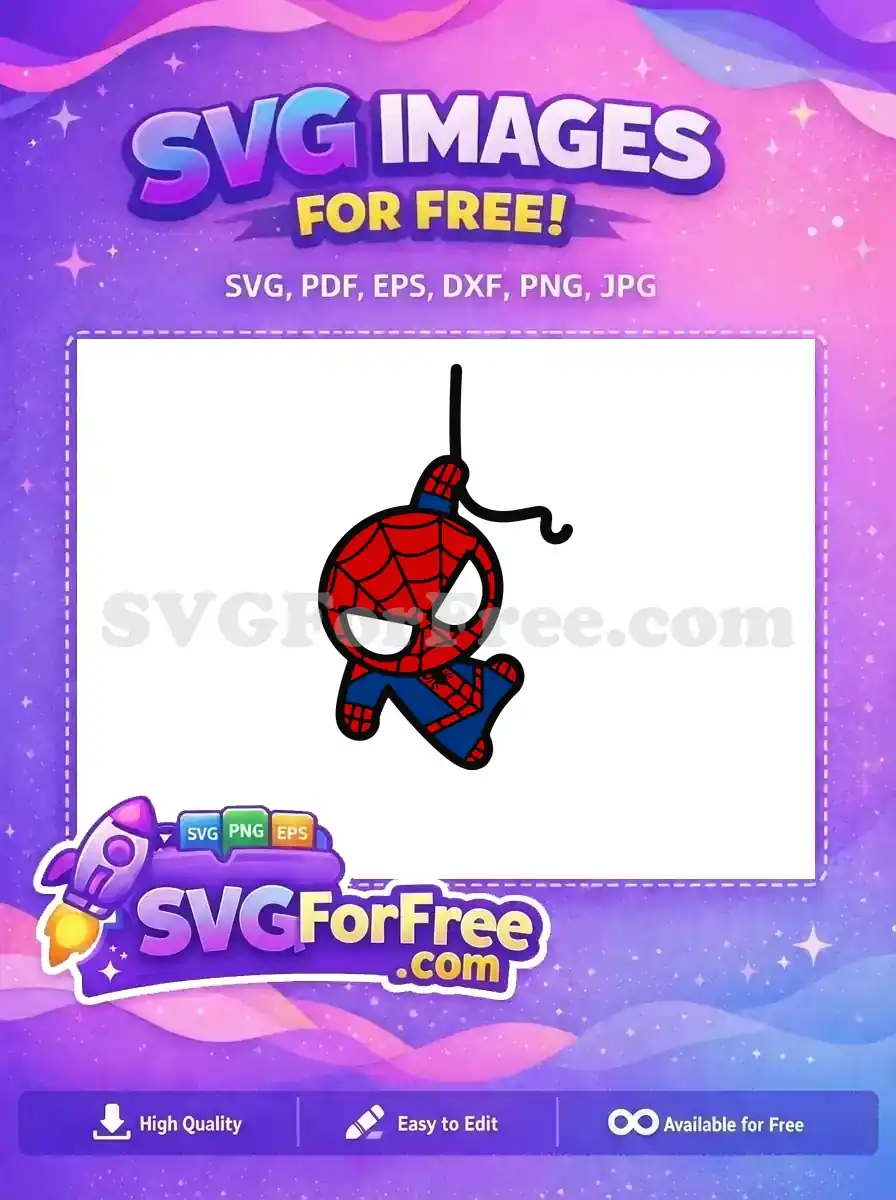 Free Hanging Spiderman Free Red Blue Suit Movie Free SVG