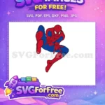 Free Leaping Hero Free Classic Costume Spiderman Free SVG - Instant Download