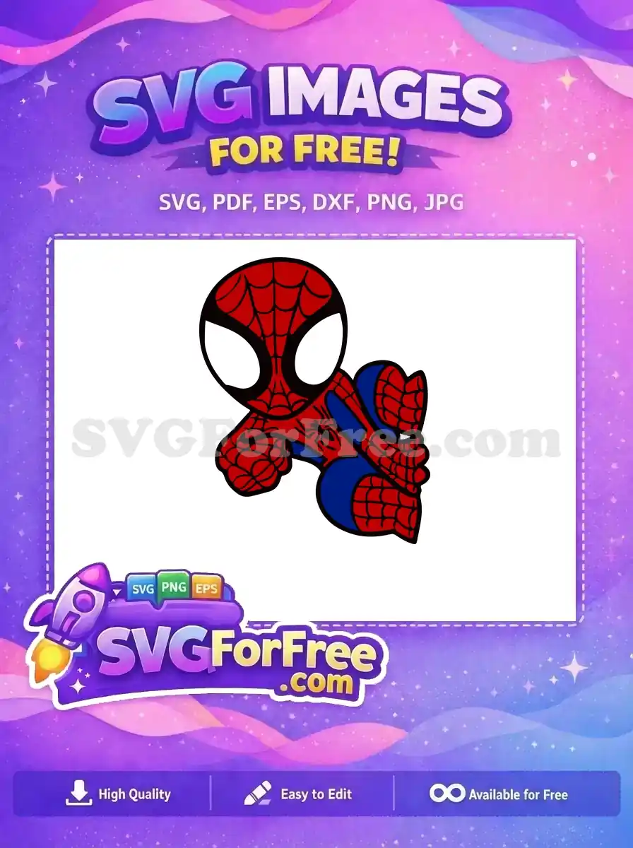 Free Red Suit Free Blue Accents Spiderman Free SVG