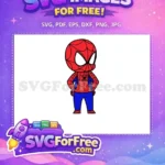 Free Chibi Red Blue Suit Free Spiderman Pose Free SVG - Instant Download