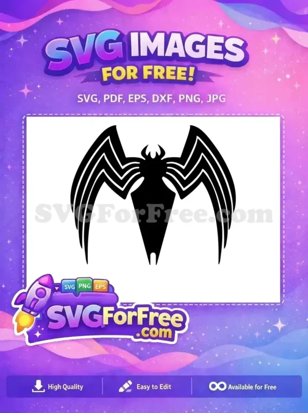 Free Venom Symbol Free Spider Black Spiderman Free SVG