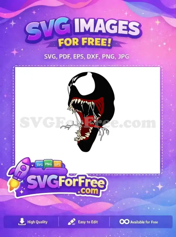 Free Sharp Teeth Free Red Mouth Spiderman Free SVG